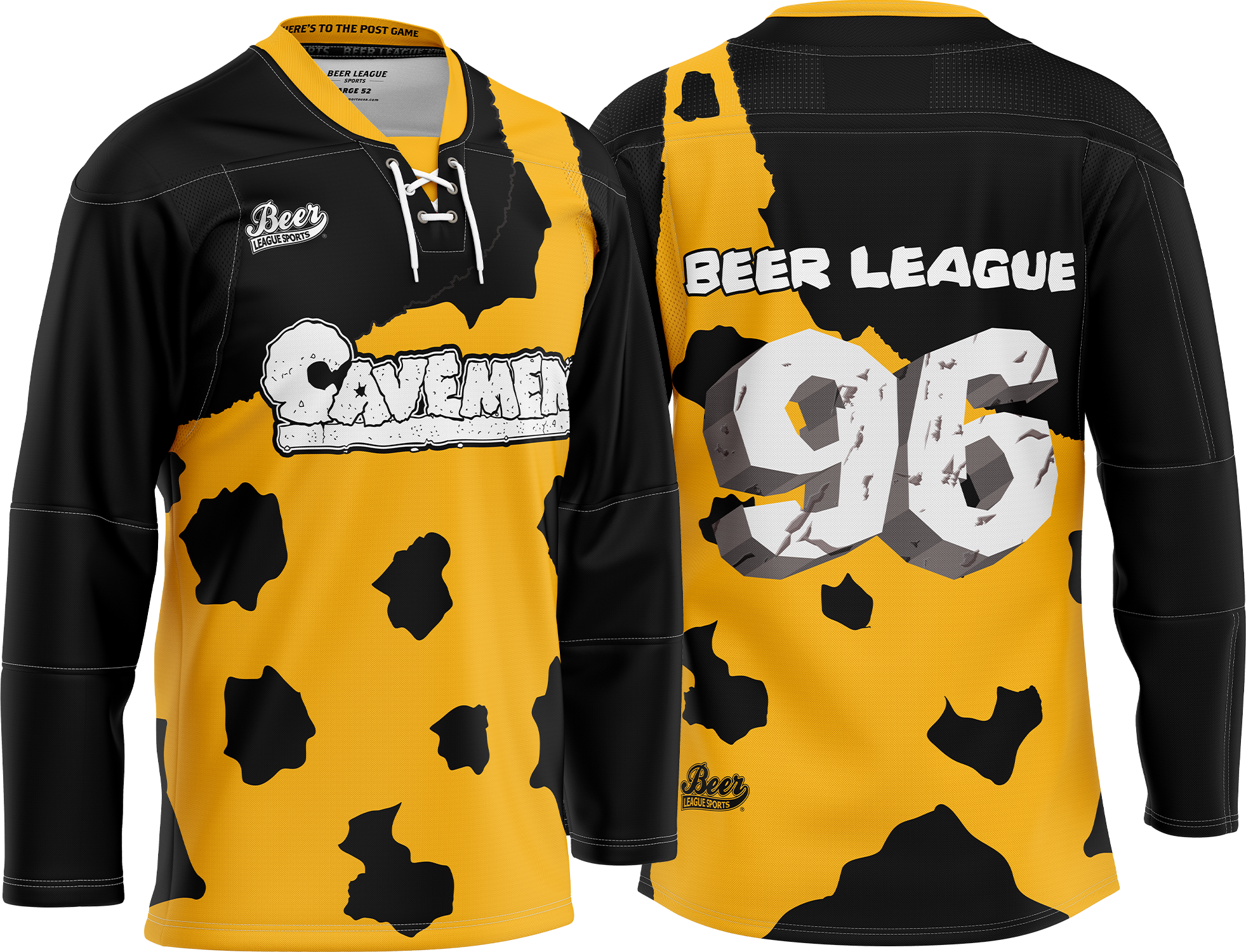 Cavemen Black Toga Sublimated Hockey Jersey